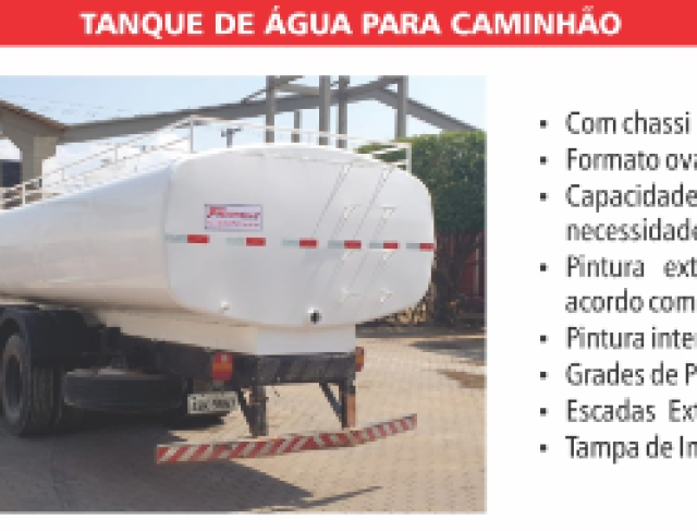 Tanque de água para caminhão